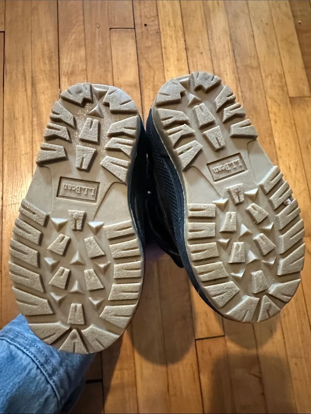 Kids Navy and Black LL Bean Winter Boots